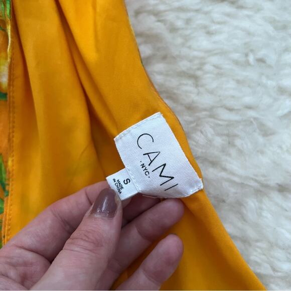 Cami NYC Lenore Lemon Print Orange Bodysuit - Picture 5 of 8